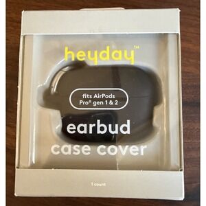 Heyday Earbud Case Cover For Airpods Pro Generation 1 & 2 Black Silicone NEW!